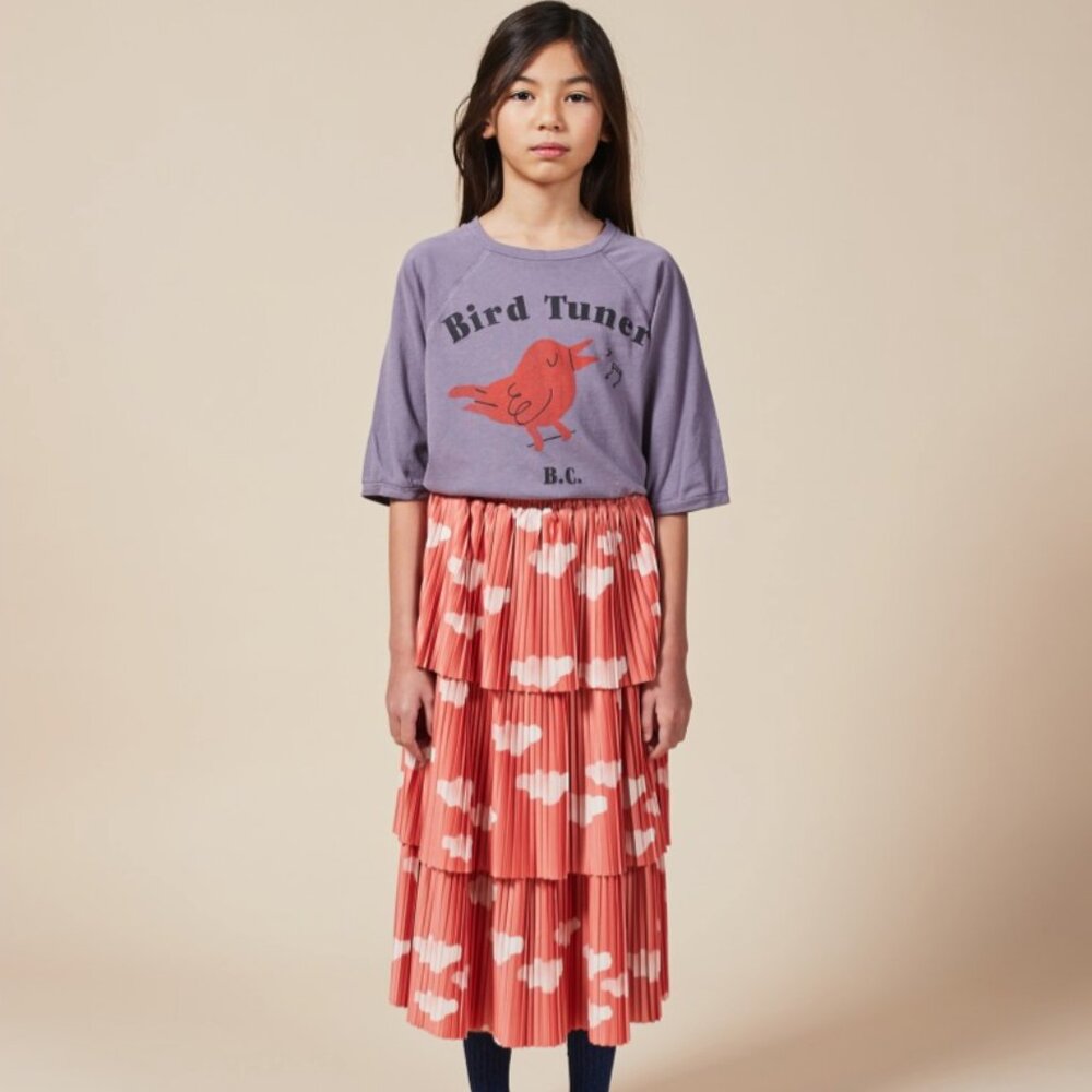 Bobo Choses Girls Clouds Pleated Skirt